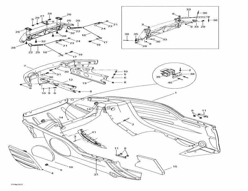  Skidoo MX Z 800, 2000 - Bottom Pan