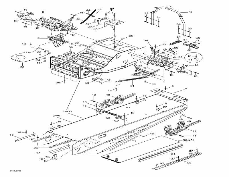�������� Ski-doo MX Z 800, 2000 - Frame And Accessories