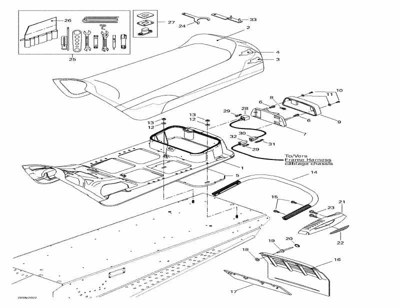 snowmobile SKIDOO MX Z 800, 2000 - Seat And Accessories