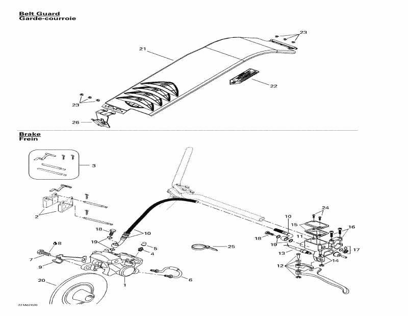  BRP MX Z X 440 LC, 2000  - Hydraulic Brake And Belt Guard