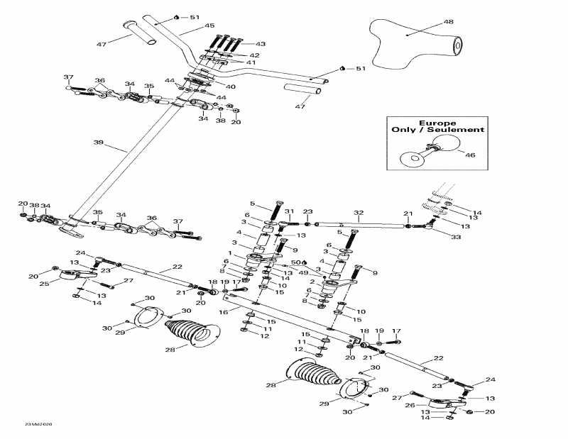 Ski Doo MX Z X 440 LC, 2000 - Steering System