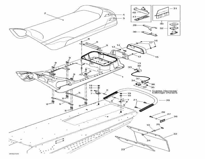  Ski Doo MX Z X 440 LC, 2000  - Seat And Accessories