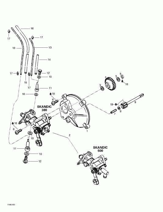 snowmobile  Skandic 380/500, 2000 - Oil Injection System
