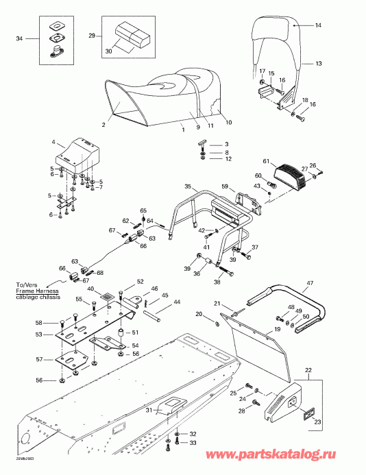 snowmobile Skidoo - Seat And Accessories