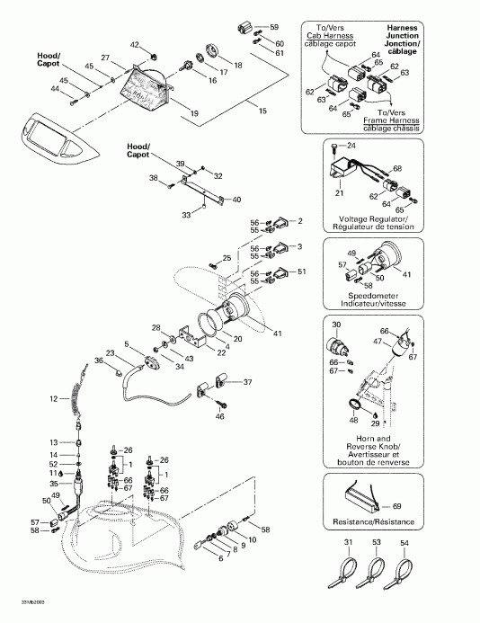 snowmobile BRP SkiDoo Skandic 380/500, 2000 -  System