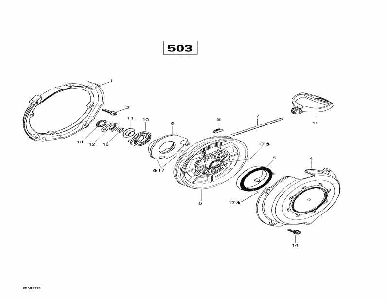 �������� Skidoo ������ Skandic Wide Track, 2000 - Rewind Starter (503)