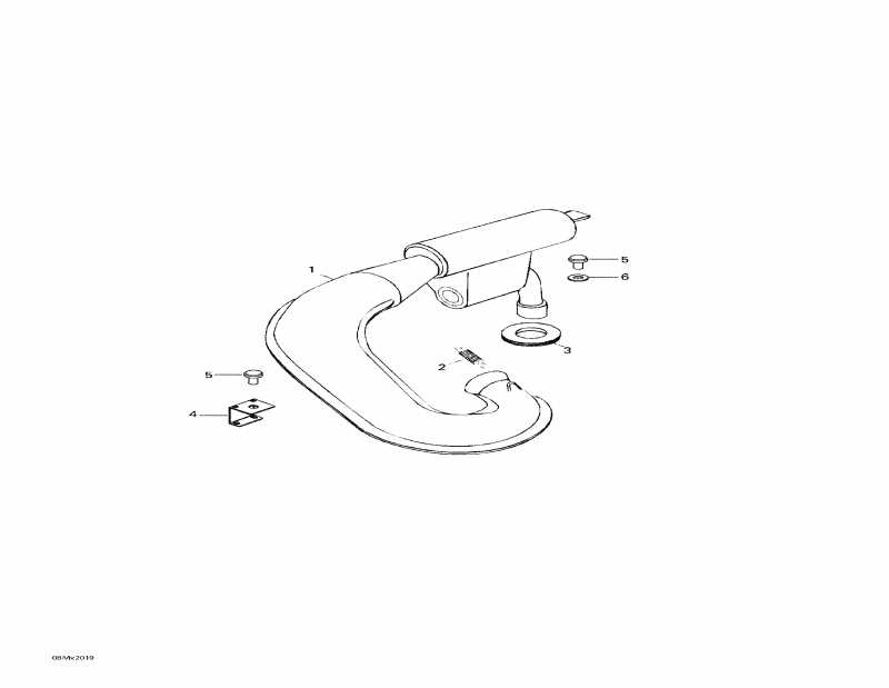 snowmobile  ����������� Skandic Wide Track LC, 2000 - Muffler