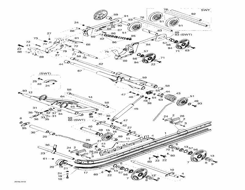 �������� Skidoo Skandic Wide Track LC, 2000 ������ - Rear Suspension