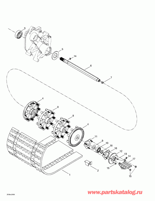  ski-doo  Summit 600/SB, 2000 - Drive Axle  Track