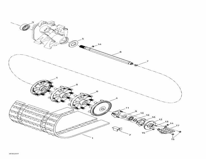 �������� Skidoo Summit 700, 2000 ������ - Drive Axle And Track