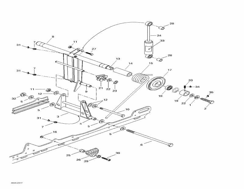  Skidoo Summit 700, 2000 - Rear Arm, Rear Suspension