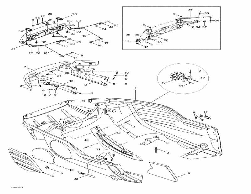 �������� Skidoo Summit 700 SB, 2000 - Bottom Pan