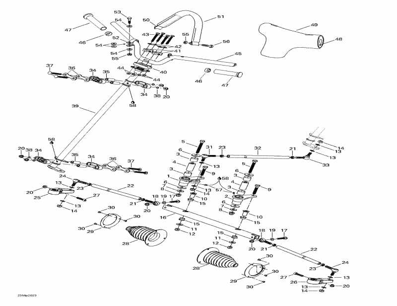 Skidoo Summit 800 H.M., 2000 - Steering System