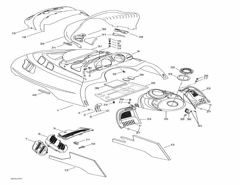 snowmobile Ski Doo - Cab, Console