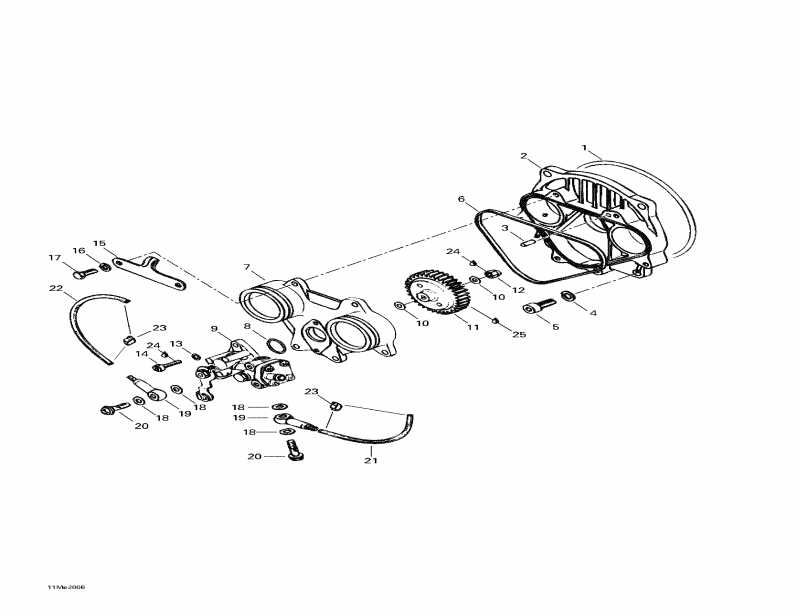 snowmobile BRP Touring 500 LC, 2000  - Oil Injection System