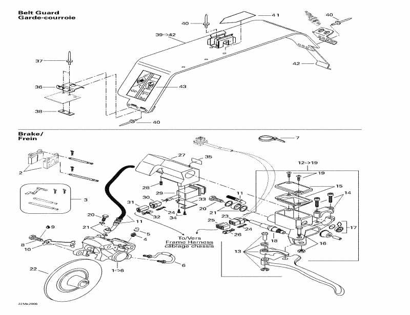  Skidoo Touring 500 LC, 2000 - Hydraulic   Belt Guard