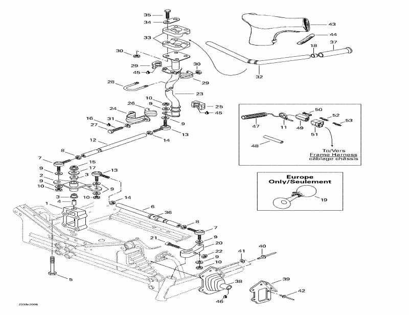  Skidoo  Touring 500 LC, 2000 - Steering System