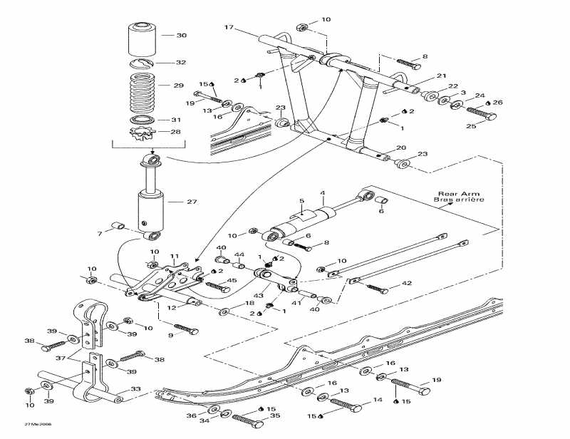 snowmobile  Touring 500 LC, 2000  - Front Arm