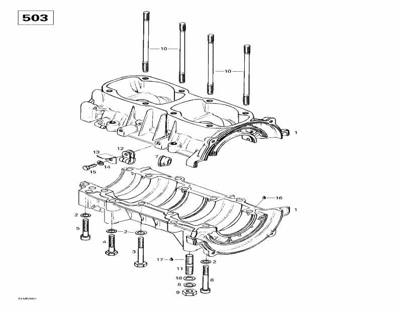 ��������  Touring E, 2000 ������ - Crankcase (503)
