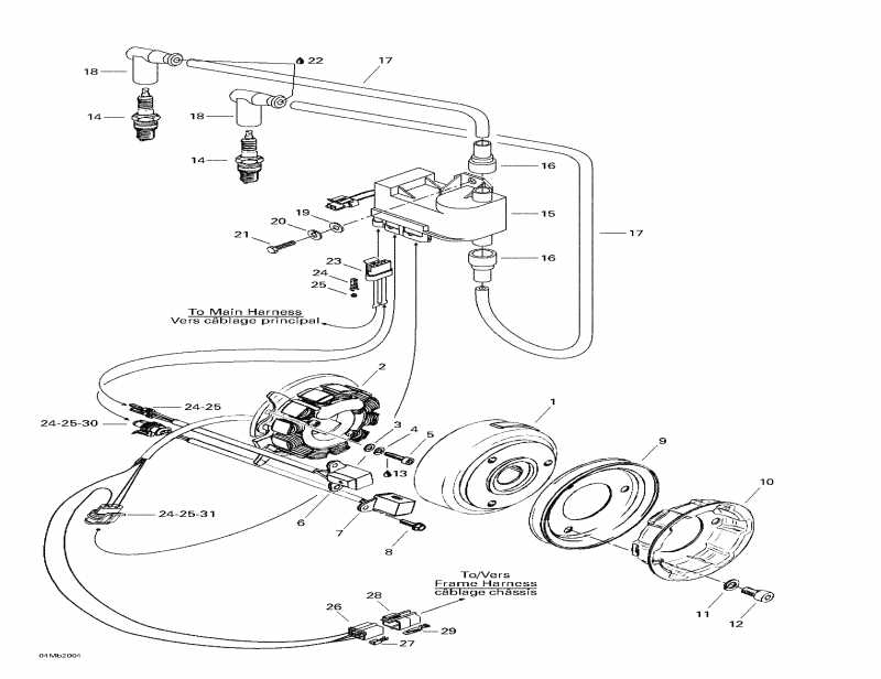  BRP SkiDoo Touring E, 2000  - Magneto