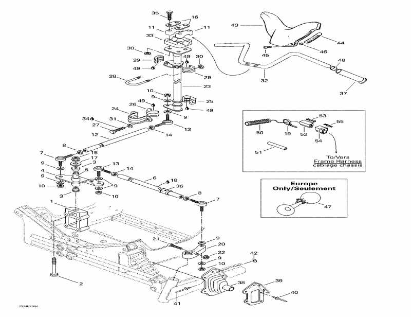  Skidoo Touring E, 2000 - Steering System