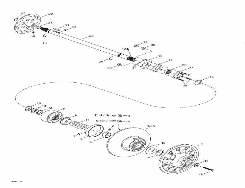 snowmobile  Touring LE, 2000 - Driven Pulley