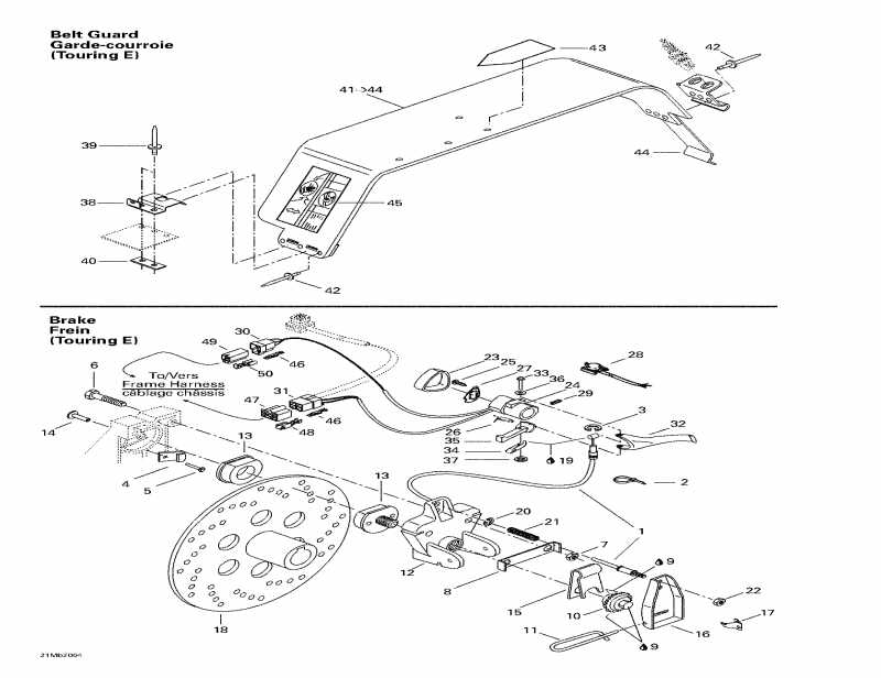  Skidoo  Touring LE, 2000 - Brake And Belt Guard