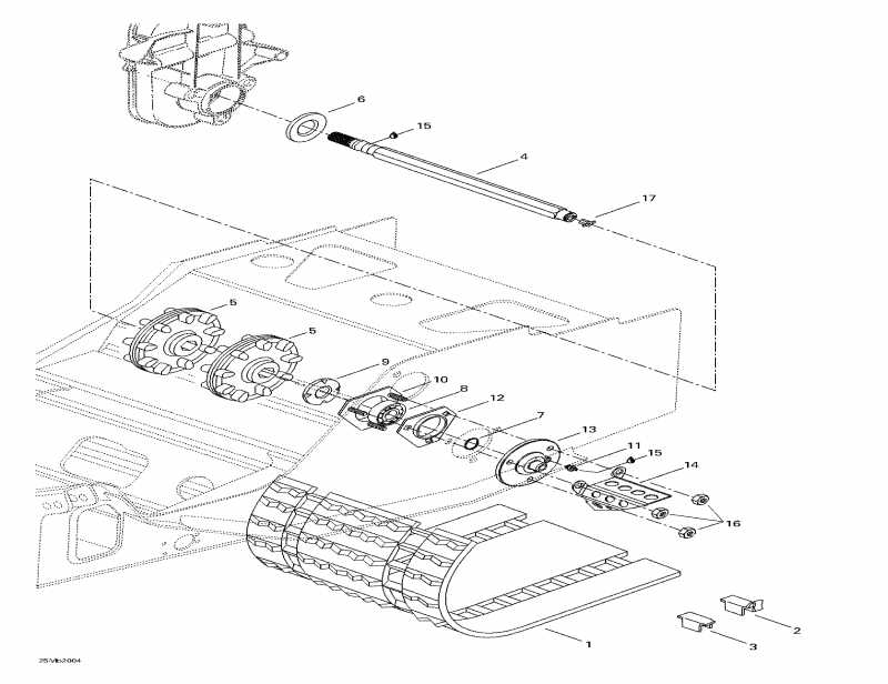 snowmobile  Touring SLE, 2000 ������ - Drive Axle And Track
