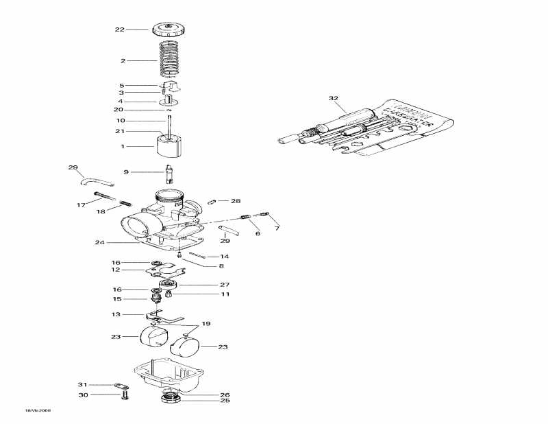 �������� SkiDoo ������ Tundra R, 2000 - Carburetor