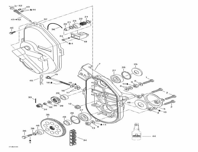 �������� BRP SkiDoo ������ Formula Deluxe 380 F, 2001 - Chaincase