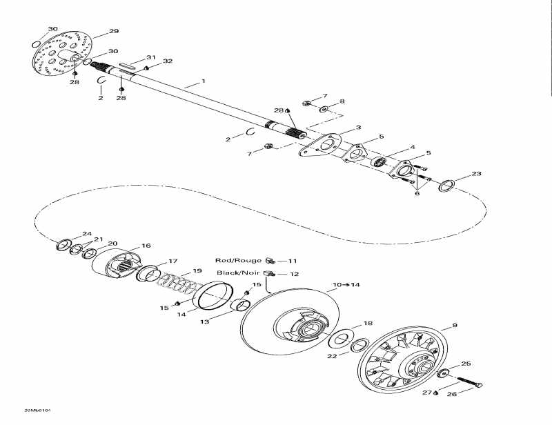 snowmobile Skidoo - Driven Pulley