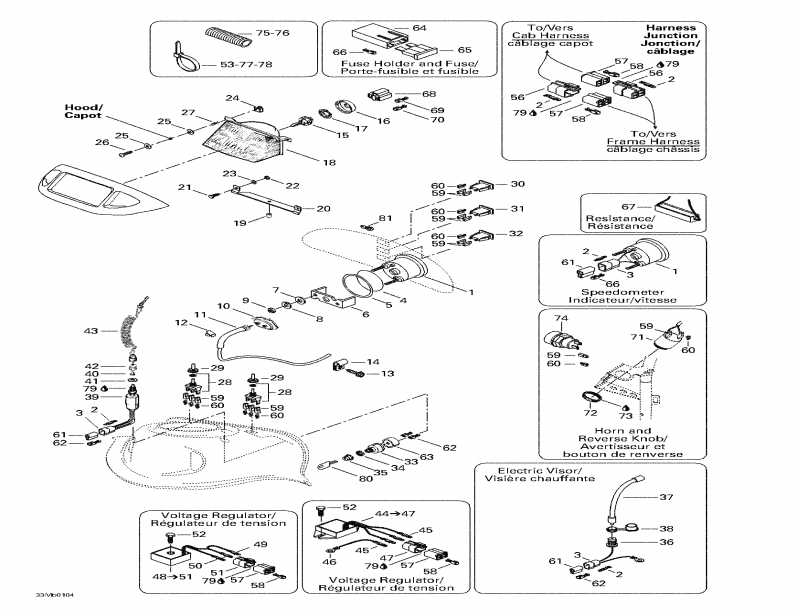 snowmobile BRP SkiDoo Formula Deluxe 380 F, 2001  - Electrical System