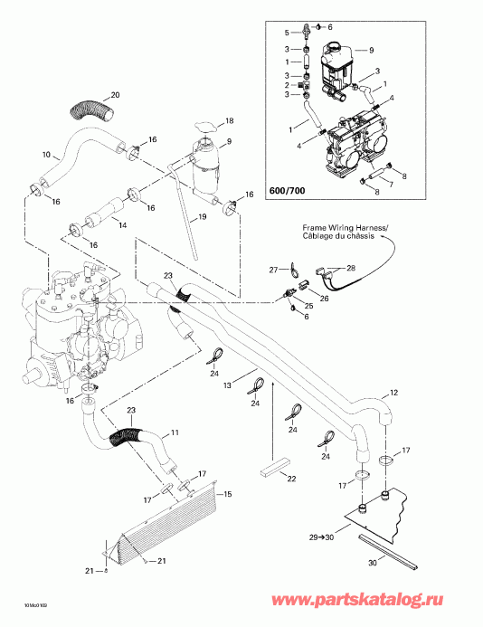  BRP SkiDoo  Formula Deluxe 500/600/700, 2001 - Cooling System