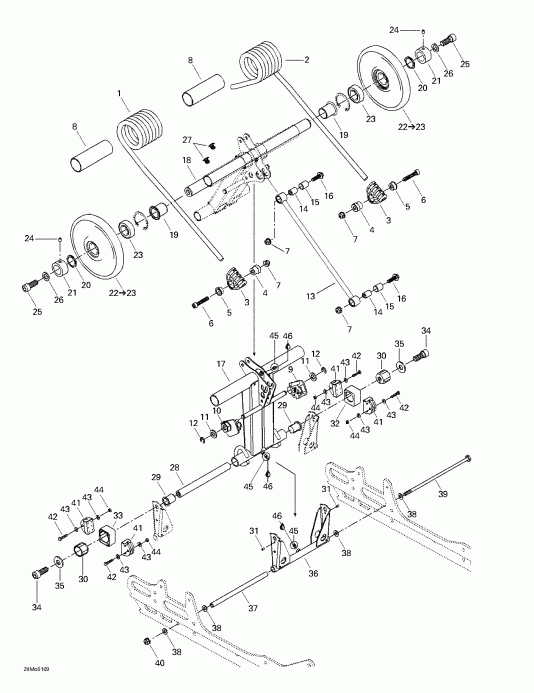  SKIDOO  Formula Deluxe 500/600/700, 2001 - Rear 