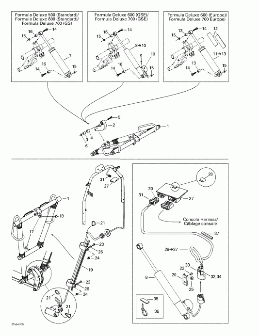  ski-doo Formula Deluxe 500/600/700, 2001  - Rear Shocks