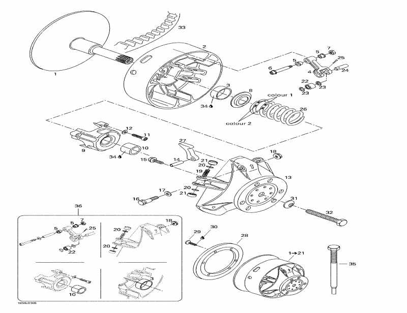 ski-doo ������ Formula Deluxe 500 F, 2001 - Drive Pulley