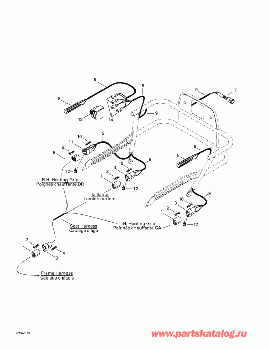 �������� Skidoo ������ Grand Touring 500/600/700, 2001 - Rack