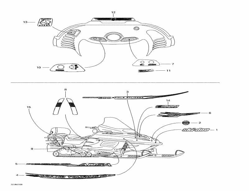  Skidoo  Grand Touring 800 SE, 2001 - Decals
