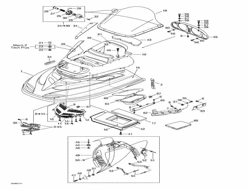 �������� Skidoo Mach Z, 2001 - Cab, Console