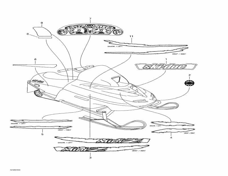  BRP SkiDoo  Mini Z, 2001 - Decals