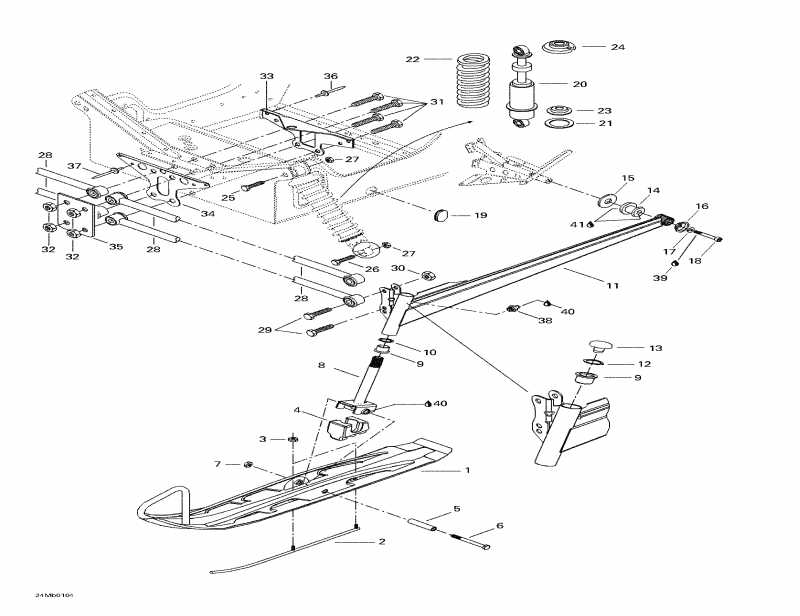 Ski Doo  MX Z 380 F, 2001 - Front Suspension And Ski