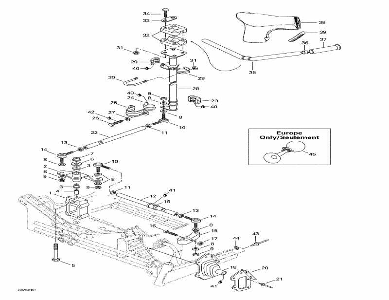 �������� BRP SkiDoo MX Z 380 F, 2001 ������ - Steering System