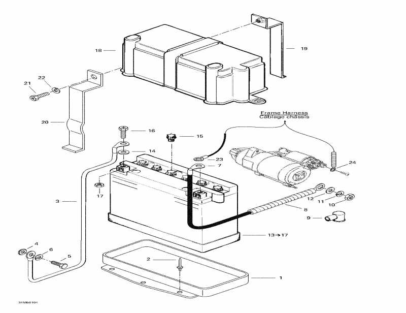  SKIDOO MX Z 380 F, 2001 - Battery