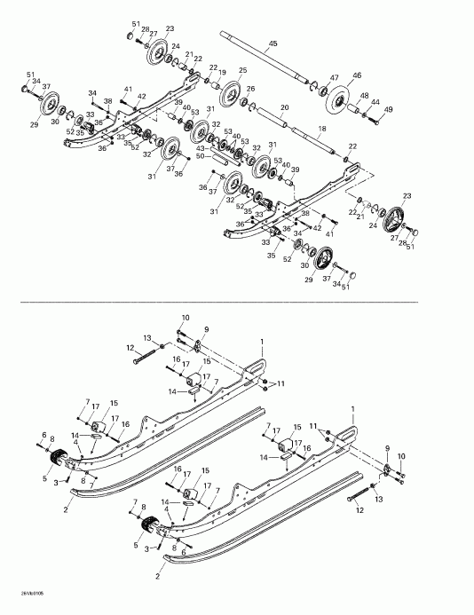 BRP MX Z 440 F/500 F, 2001  - Rear Suspension