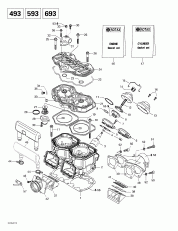 01- ,  ,   (01- Cylinder, Exhaust Manifold, Reed Valve)