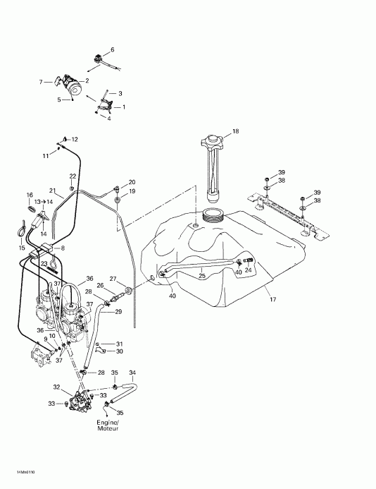 �������� SkiDoo MX Z 500/600/700, 2001 - Fuel System