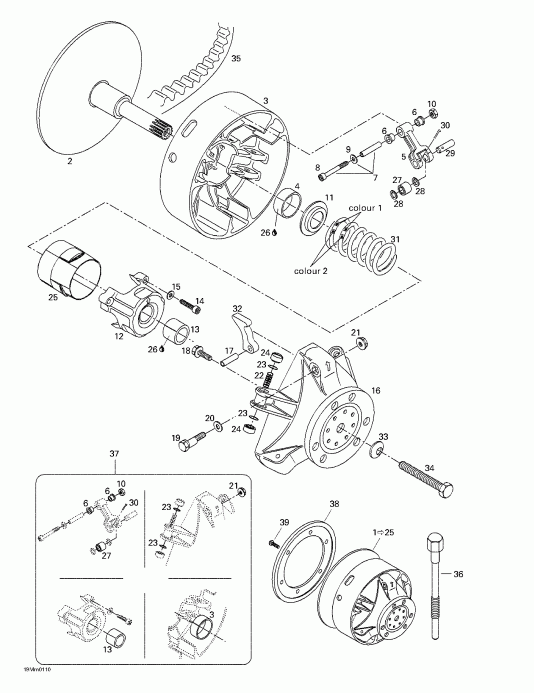Skidoo MX Z 500/600/700, 2001 - Drive Pulley