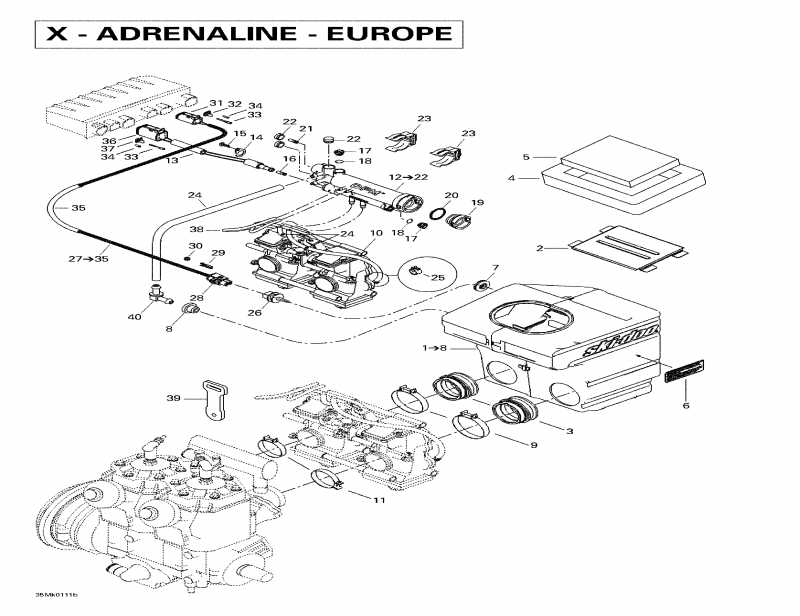  MX Z 800, 2001 - Air Intake System (x, Adrenaline, Europe)