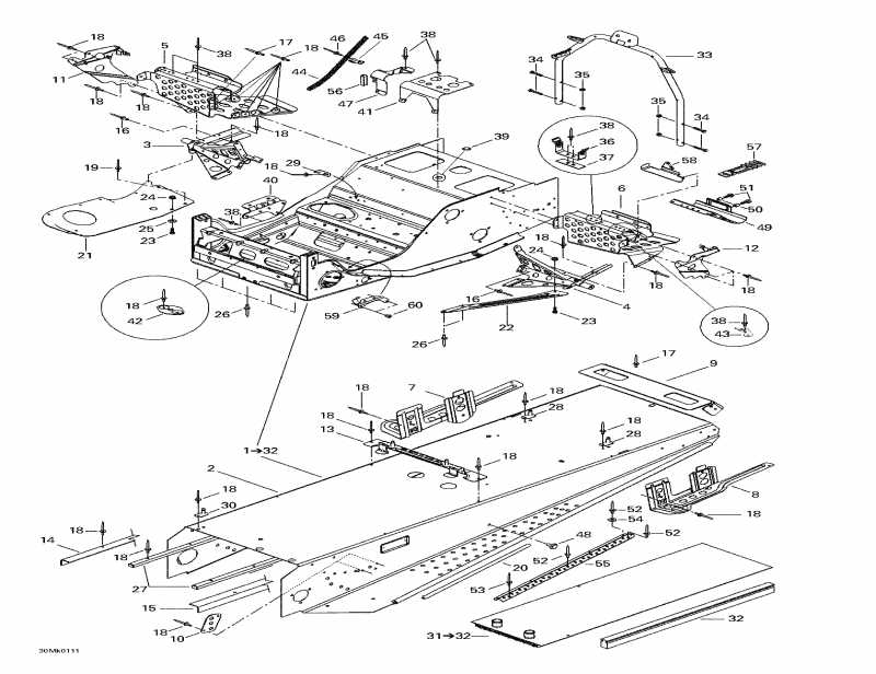  Skidoo  MX Z 800, 2001 - Frame And Accessories