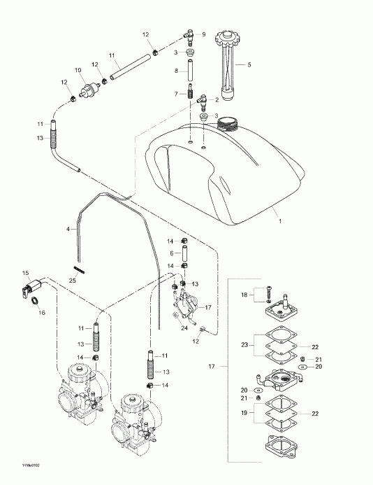  SkiDoo Skandic 500F/600, 2001  - Fuel System
